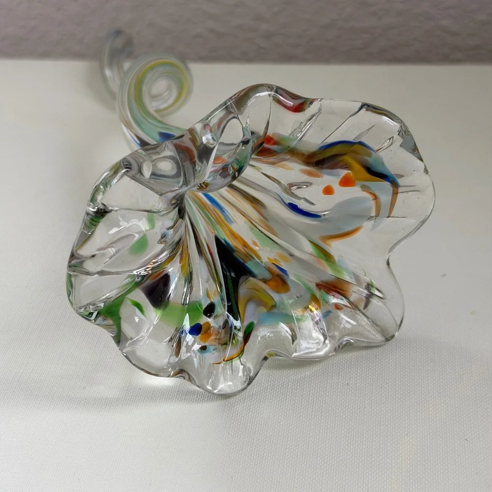 Murano Style Handblown Art Glass Bud Vase 8